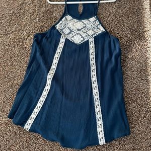 Women’s size medium tank with lace details